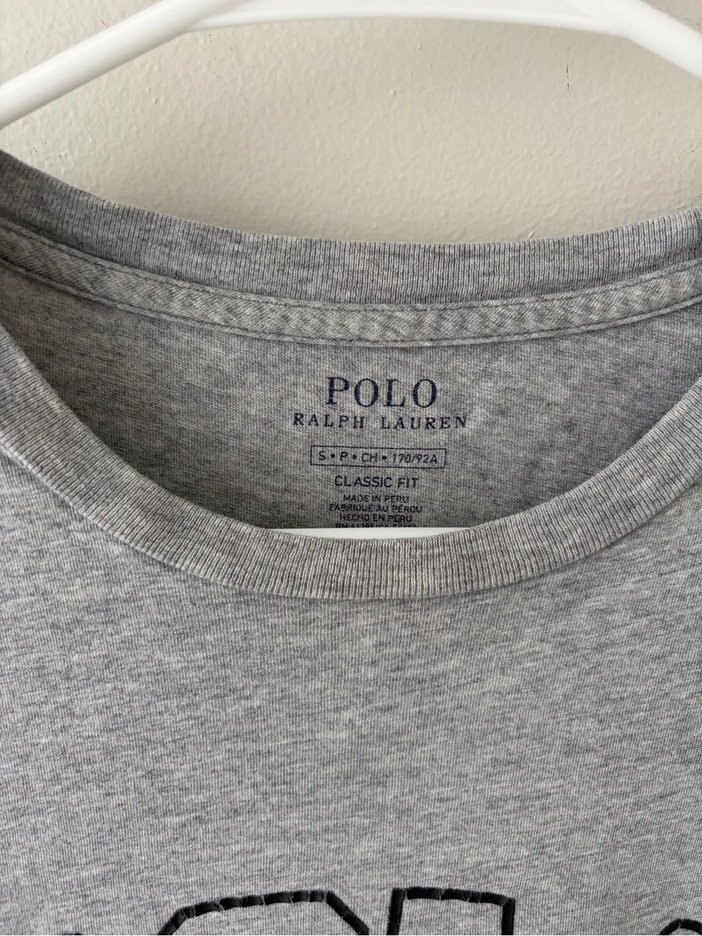 Polo by Ralph Lauren Gray 'POLO 1967' Graphic Short Sleeve Tee men's small